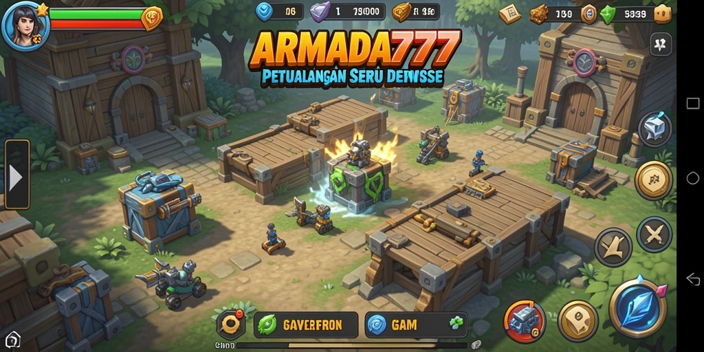 Tampilan seru aksi Tower Defense di ARMADA777.