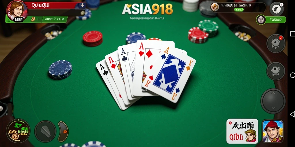Tampilan screenshot ASIA918 menunjukkan keseruan gameplay QiuQiu.