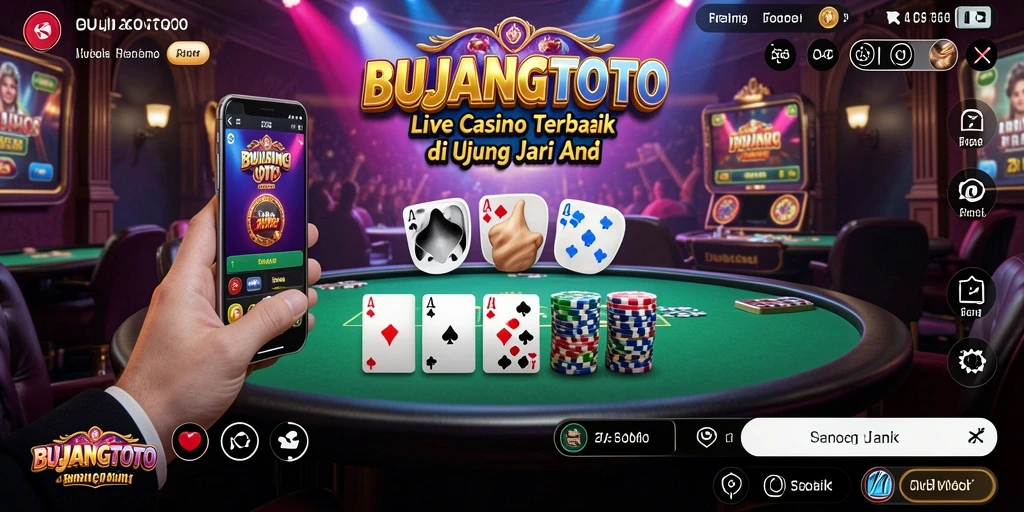 Tampilan gameplay mendebarkan di BUJANGTOTO dengan dealer langsung.