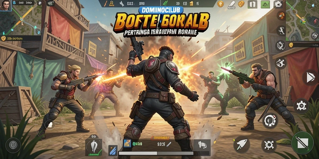 Tampilan gameplay seru DOMINOCLUB dengan aksi pertarungan yang menegangkan.