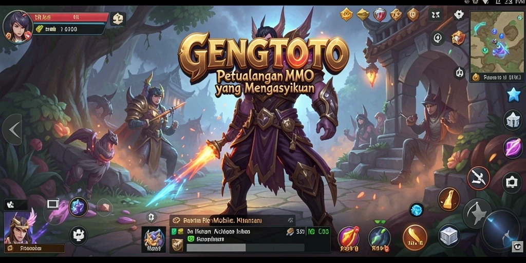 Screenshot GENGTOTO dengan gameplay MMORPG yang menarik.