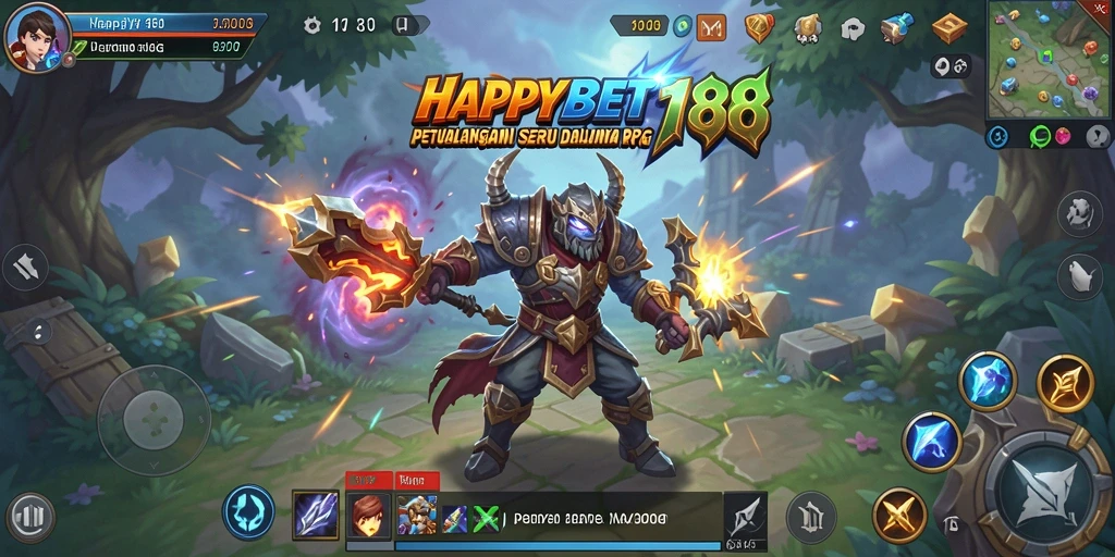 Screenshot menampilkan aksi seru dalam gameplay RPG HAPPYBET188.
