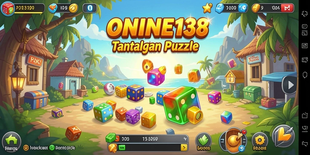 Tampak gameplay ONINE138 yang menantang dan penuh warna.