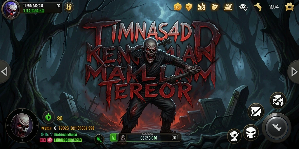 Gameplay <strong>TIMNAS4D</strong> dengan suasana horor yang mencekam.